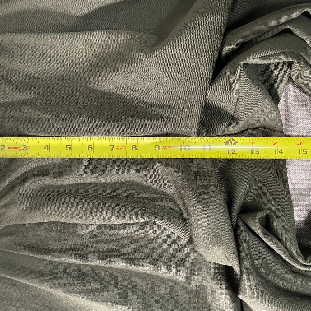 Paul Dione 100% Worsted Wool Pleated Dress Pants Men's 36 Mid Rise Green Office - Picture 11 of 16